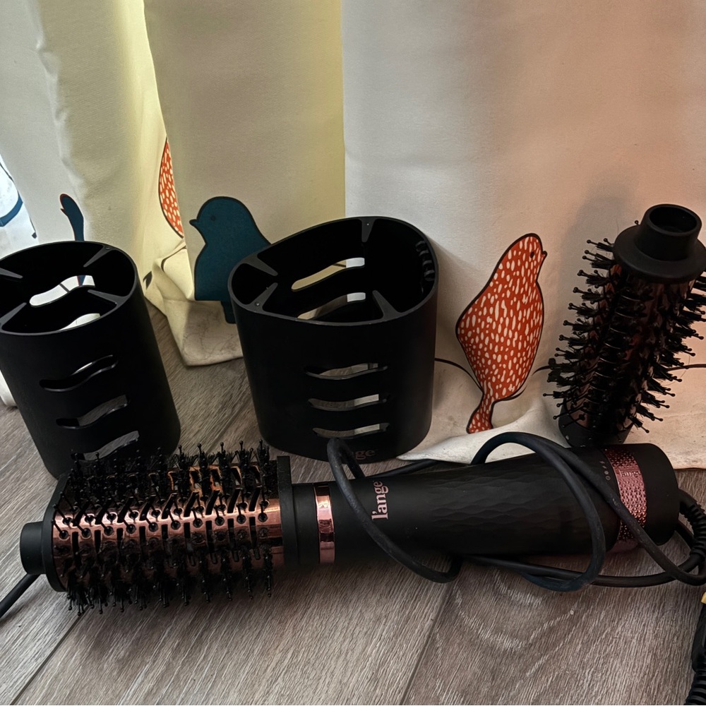 L'ange Multi-Volume Series Black and Rose Gold Hair Dryer w/2 Attachments